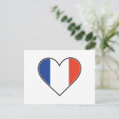 ハートフランスのフラグ ポストカード (スタンド正面)