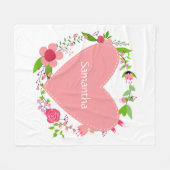 ハートフリースブランケットの名前 フリースブランケット (正面(横))