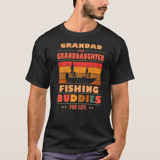 ハートフルなおじいちゃんと孫の最高のコンビ F Tシャツ (正面)