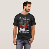 ハートフルなクリスマス 黒猫のクリスマス Tシャツ (正面フル)