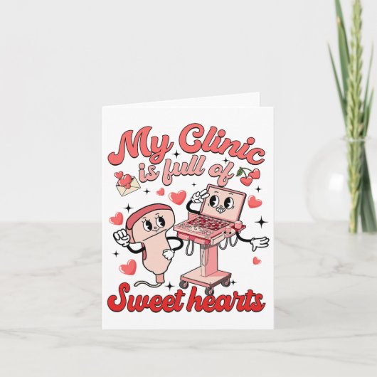 ハートフルなソノグラファー看護師がいる私のクリニック バレンタイン カード (正面)