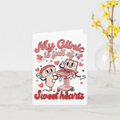 ハートフルなソノグラファー看護師がいる私のクリニック バレンタイン カード (黄色い花)