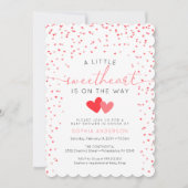 ハートフルなバレンタインベイビーシャワー招待状 招待状 (正面)