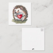 ハートフルなヒグマのはがきスタイルのメモカード ノートカード (正面/裏面)