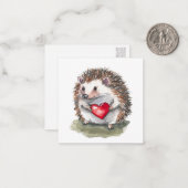 ハートフルなヒグマのポストカードスタイルのメモカード ノートカード (正面/裏面インサイチュ)