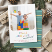 ハートフルな愛と優しさ、そしてクッキーの楽しい虹色のホリデー シーズンカード