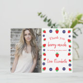 ハートフルな感謝を込めたブライダルシャワーの感謝カード サンキューカード (スタンド正面)