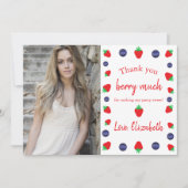 ハートフルな感謝を ブライダルシャワーの感謝カード サンキューカード (正面)