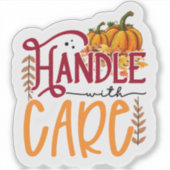 ハートフルな扱い シール (正面)