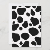 ハートフルな牛柄ガールベイビーシャワー 招待状 (裏面)