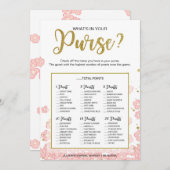 ハートフルな財布の中身 ブライダルシャワーゲーム|ゴールドピンク (正面/裏面)