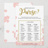 ハートフルな財布の中身 ブライダルシャワーゲーム|ゴールド ピンク (正面/裏面)