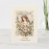 ハートフルな sentiments ヴィンテージスタイルの天使 カード (正面)