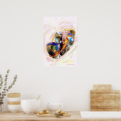 ハートフルコイモダンアートウォールデコポスター ポスター (キッチン)