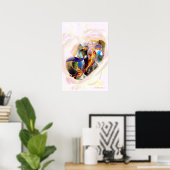 ハートフルコイモダンアートウォールデコポスター ポスター (ホームオフィス)