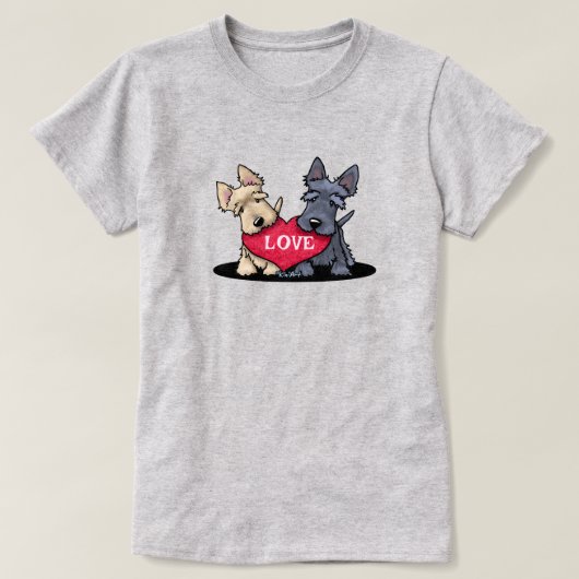 ハートフルスコッティデュオTシャツ Tシャツ (デザイン正面)