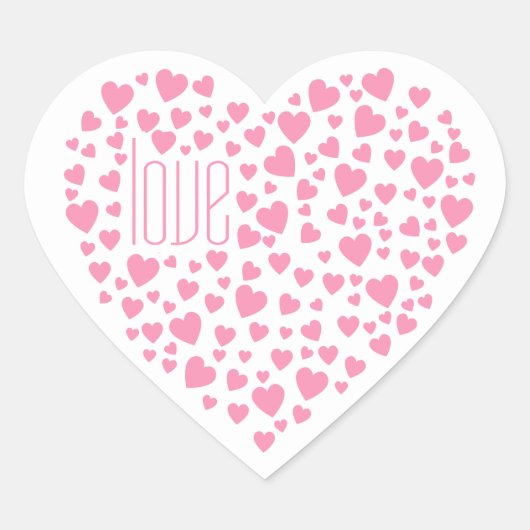 ハートフルハートラブピンクID733 ハートシール (正面)
