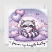 ハートフルバルーンハチワレバレンタインカード シーズンカード (正面)