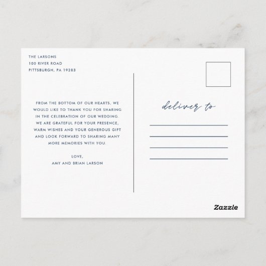 ハートフルフォトウェディングサンキュー ポストカード (裏面)