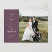 ハートフルフォトウェディングサンキュー ポストカード (正面)