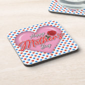 ハートフル エレガント マザーズデイ デザイン コースター (左側)