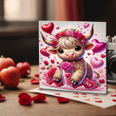 ハートフル スイーツ ハイランド カウ バレンタイン カード