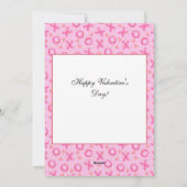 ハートフル バレンタイン ピンク レッド キュートなグリーティング シーズンカード (裏面)