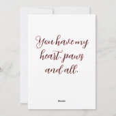 ハートフル・パウズ バレンタインカード シーズンカード (裏面)