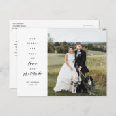 ハートフル フォト ウェディング サンクス ポストカード (正面/裏面)