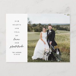 ハートフル フォト ウェディング サンクス ポストカード