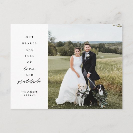 ハートフル フォト ウェディング サンクス ポストカード (正面)