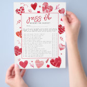 ハートフル 「誰だと思う?」ベイビーシャワーゲーム チラシ (手)