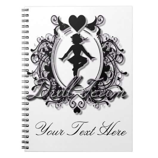 ハートフレームの閲兵行進部隊の女の子 ノートブック (正面)