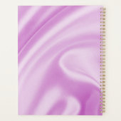 ハートフレームカスタムフォトピンクシルク&ダイヤモンド プランナー手帳 (裏面)