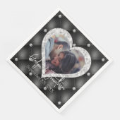 ハートフレームカスタムフォトブラック&シルバーダイヤモンド (コーナー)