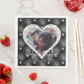 ハートフレームカスタムフォトブラック&シルバーダイヤモンド (インサイチュ)