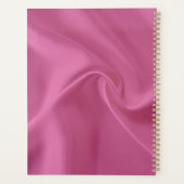 ハートフレームカスタムフォト赤面ピンクとダイヤモンド プランナー手帳 (裏面)