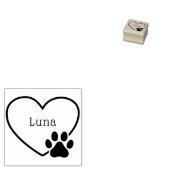 ハートフレームスイートポー名前をカスタムする ラバースタンプ (押印)