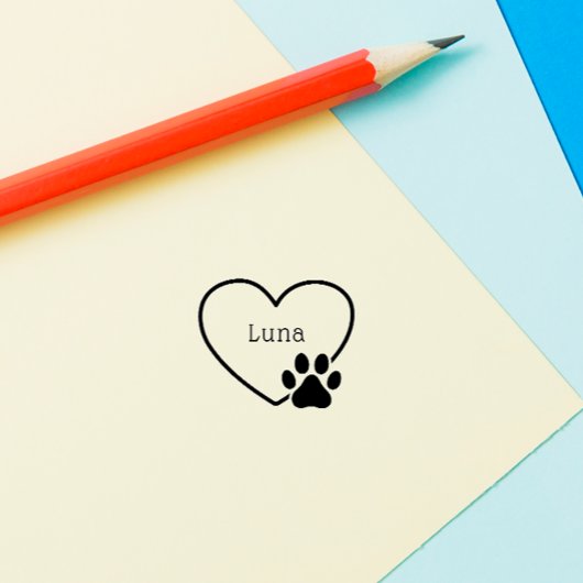 ハートフレームスイートポー名前をカスタムする ラバースタンプ