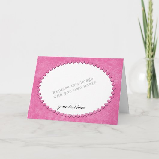 ハートフレームテンプレート カード (正面)