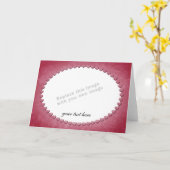 ハートフレームテンプレート カード (黄色い花)