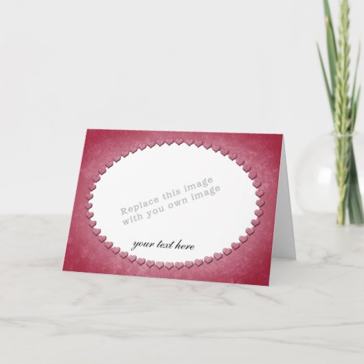 ハートフレームテンプレート カード (正面)