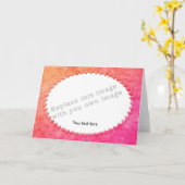 ハートフレームテンプレート カード (黄色い花)