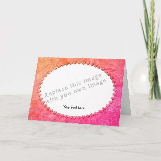 ハートフレームテンプレート カード (正面)