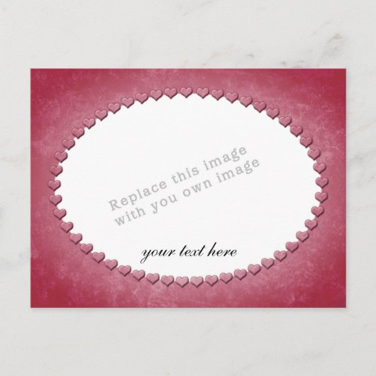 ハートフレームテンプレート シーズンポストカード (正面)