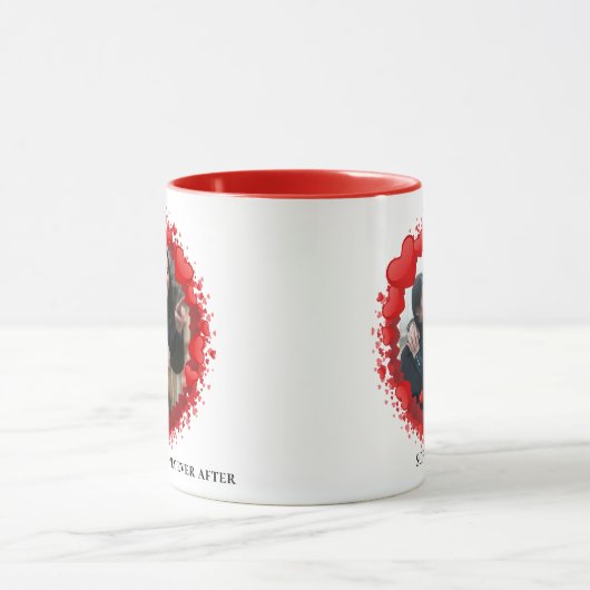 ハートフレームバレンタイン写真コーヒーマグ マグカップ (中央)