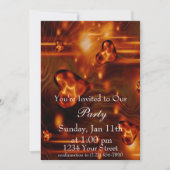 ハートフレームパーティー招待状 完成 招待状 (正面)