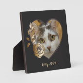 ハートフレーム写真テキストスタンド背面 フォトプラーク (正面)