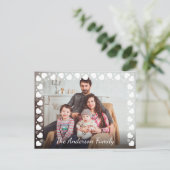 ハートフレーム家族写真記念品 ポストカード (スタンド正面)