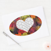 ハートフレーム1 +写真 楕円形シール (封筒)